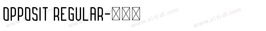 Opposit Regular字体转换